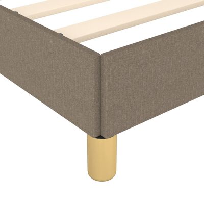 vidaXL Cadre de lit sans matelas taupe 120x200 cm tissu