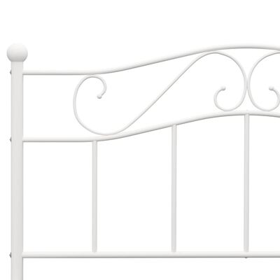 vidaXL Cadre de lit sans matelas blanc métal 140x200 cm