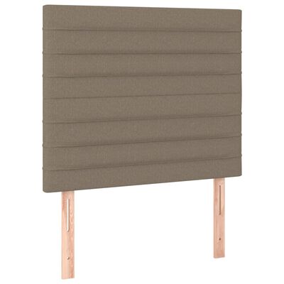 vidaXL Tête de lit à LED Taupe 100x5x118/128 cm Tissu