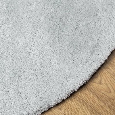 vidaXL Tapis HUARTE à poils courts doux et lavable bleu Ø 80 cm