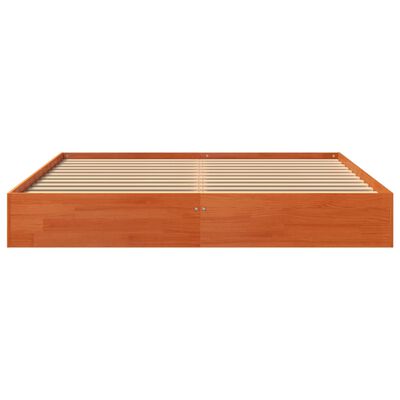 vidaXL Cadre de lit sans matelas cire marron 150x200cm bois pin massif