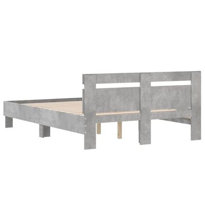 vidaXL Cadre de lit sans matelas gris béton 120x200 cm