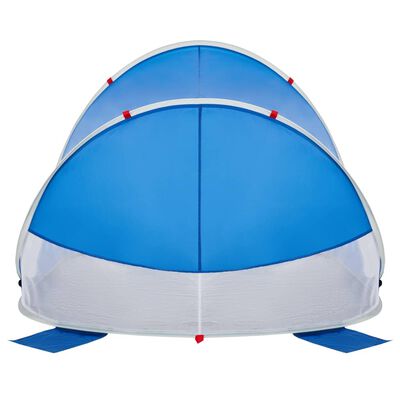 vidaXL Tente de plage bleu azuré escamotable imperméable