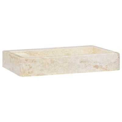 vidaXL Lavabo Crème 58x39x10 cm Marbre