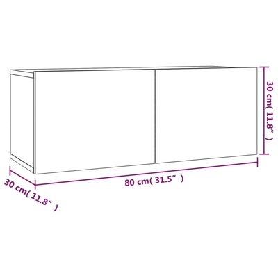 vidaXL Ensemble de meubles TV 2 pcs Chêne fumé Bois d'ingénierie