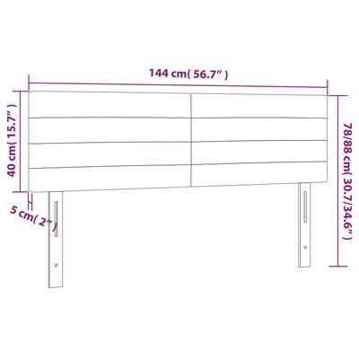 vidaXL Têtes de lit 2 pcs Bleu 72x5x78/88 cm Tissu