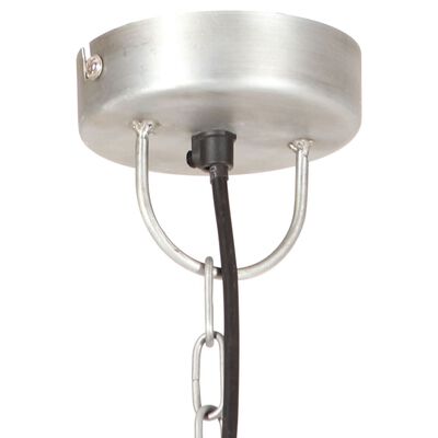 vidaXL Lampe suspendue industrielle 25 W Argenté Rond 42 cm E27