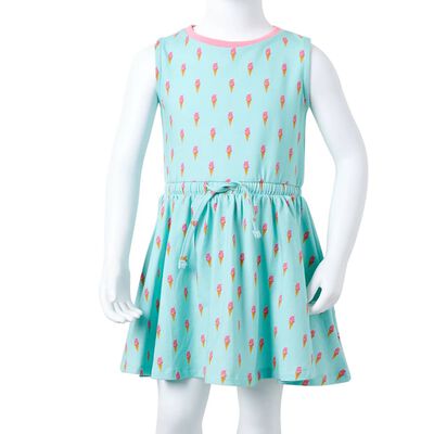 Robe pour enfants avec cordon de serrage menthe claire 128