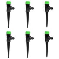 vidaXL Arroseurs rotatifs 6 pcs vert et noir 3x6x19,5 cm ABS et PP