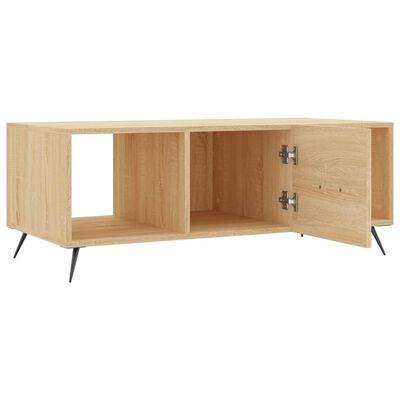 vidaXL Table basse chêne sonoma 102x50x40 cm bois d'ingénierie