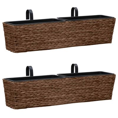 vidaXL Jardinières 2 pcs Jacinthe d'eau Marron