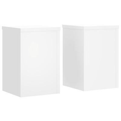 vidaXL Supports pour plantes 2 pcs blanc 20x20x30 cm bois d'ingénierie