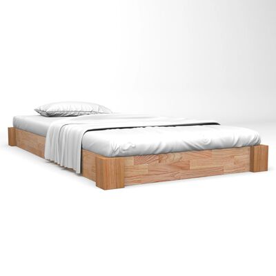 vidaXL Cadre de lit sans matelas bois de chêne massif 90x200 cm