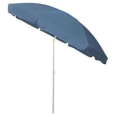 vidaXL Parasol de plage bleu 300 cm