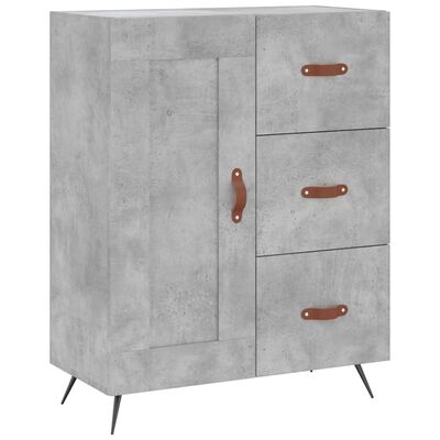 vidaXL Buffet haut Gris béton 69,5x34x180 cm Bois d'ingénierie