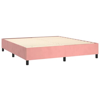 vidaXL Cadre de lit Rose 200x200 cm Velours