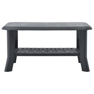 vidaXL Table basse Anthracite 90x60x46 cm Plastique