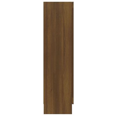 vidaXL Armoire à vitrine Chêne brun 82,5x30,5x115cm Bois d'ingénierie