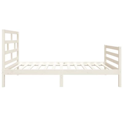 vidaXL Cadre de lit sans matelas blanc 90x190 cm bois massif