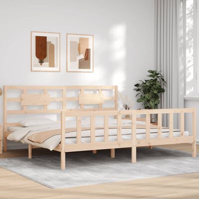 vidaXL Cadre de lit sans matelas 200x200 cm bois massif de pin