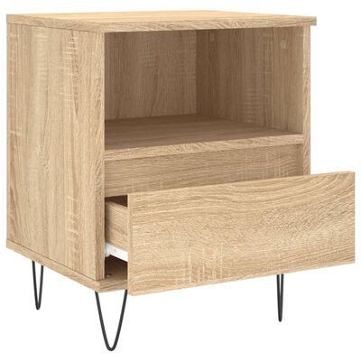 vidaXL Tables de chevet 2 pcs chêne sonoma 40x35x50 cm bois ingénierie