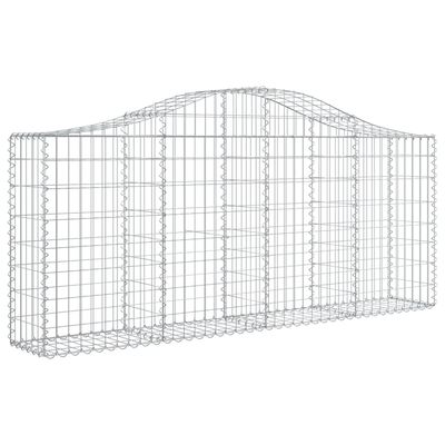 vidaXL Paniers à gabions arqués 6 pcs 200x30x80/100 cm Fer galvanisé