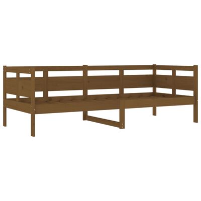 vidaXL Lit de jour marron miel bois de pin massif 80x200 cm