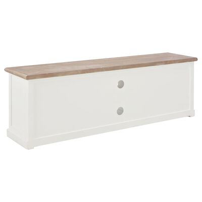 vidaXL Meuble TV blanc 110x30x40 cm bois d'ingénierie