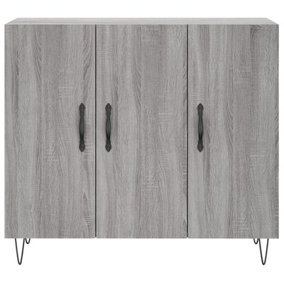 vidaXL Buffet sonoma gris 90x34x80 cm bois d'ingénierie