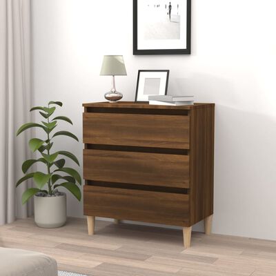 vidaXL Buffet Chêne marron 60x35x69 cm Bois d'ingénierie