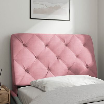 vidaXL Coussin de tête de lit rose 80 cm velours