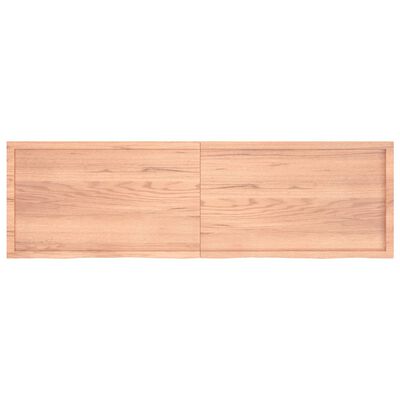 vidaXL Dessus de table marron clair bois chêne massif traité