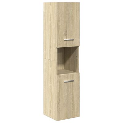 vidaXL Armoire de salle de bain Chêne sonoma 30x30x130 cm Aggloméré