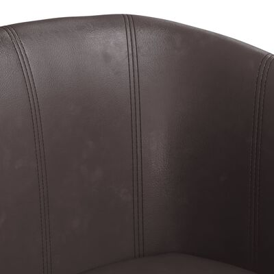 vidaXL Fauteuil marron similicuir