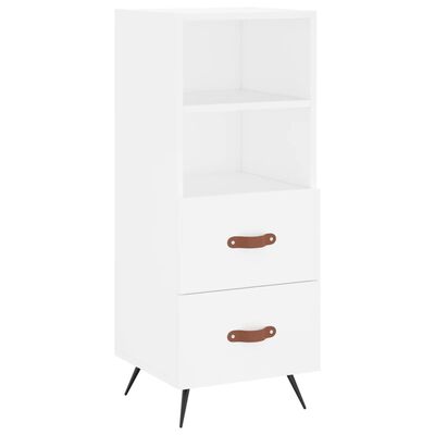 vidaXL Buffet haut Blanc 34,5x34x180 cm Bois d'ingénierie