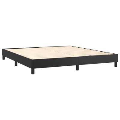 vidaXL Sommier à lattes de lit avec matelas et LED Noir 160x200cm