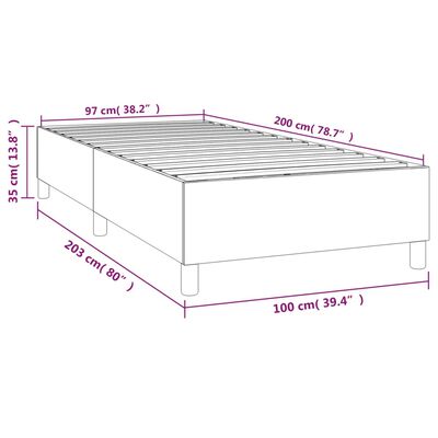 vidaXL Cadre de lit Noir 100x200 cm Similicuir