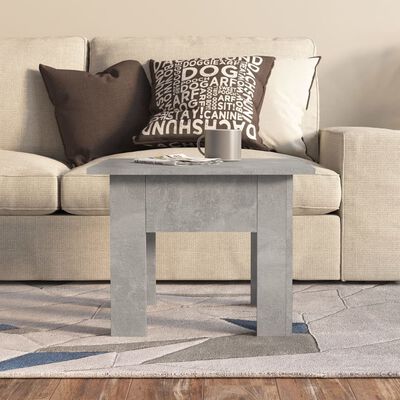 vidaXL Table basse gris béton 55x55x42 cm bois d'ingénierie