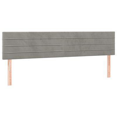 vidaXL Sommier à lattes de lit et matelas Gris clair 180x200cm Velours