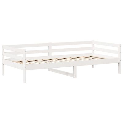 vidaXL Lit de jour avec toit sans matelas blanc 90x200 cm bois massif