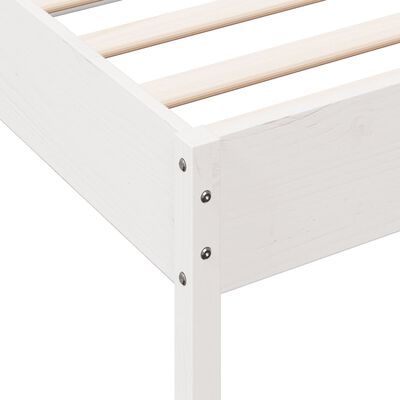 vidaXL Cadre de lit sans matelas blanc 75x190 cm bois de pin massif