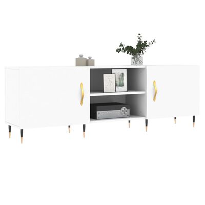 vidaXL Meuble TV blanc 150x30x50 cm bois d'ingénierie