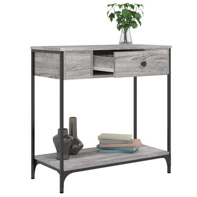 vidaXL Table console sonoma gris 75x34,5x75 cm bois d'ingénierie