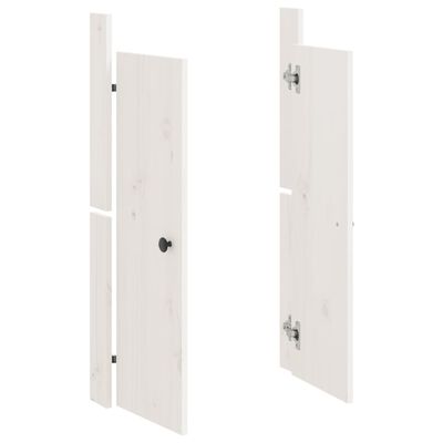 vidaXL Portes de cuisine d'extérieur blanc 50x9x82 cm bois pin massif