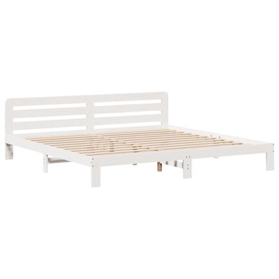 vidaXL Cadre de lit sans matelas blanc 180x200 cm bois massif de pin