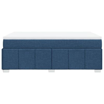 vidaXL Sommier à lattes de lit avec matelas Bleu 120x200 cm Tissu