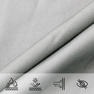 vidaXL Voile d'ombrage gris clair 6x6x6 m 100% polyester oxford
