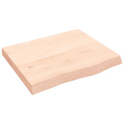 vidaXL Dessus de table 60x50x(2-6) cm bois de chêne massif non traité