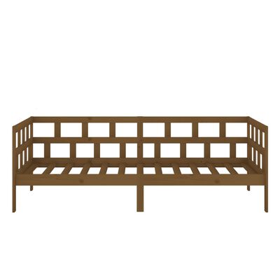 vidaXL Lit de jour Marron miel Bois de pin massif 90x190 cm