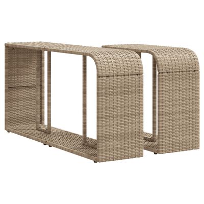 vidaXL Salon de jardin avec coussins 10 pcs beige résine tressée